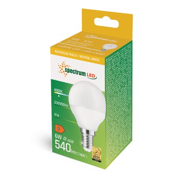 Żarówka LED E14 6W Spectrum kulka WOJ13756