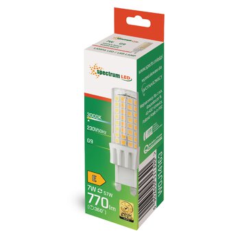 Żarówka LED G9 7W 230V 3000K SPECTRUM WOJ14163