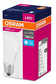 LED bulb OSRAM E27 10W LED VALUE CLASSIC A 75 Natural 4000K