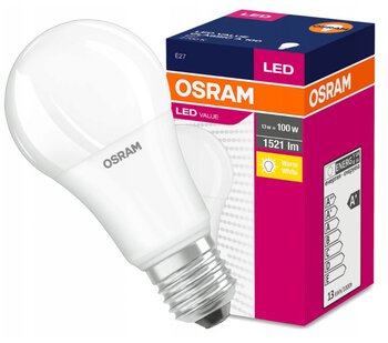 LED bulb OSRAM E27 13W LED VALUE CLASSIC A 100 White Heat 2700k