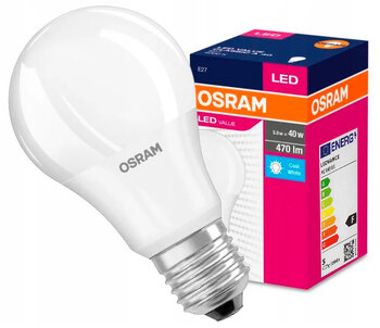 Żarówka LED OSRAM Kulka E27 5,5W LED VALUE CLASSIC A 40 Naturalna 4000K