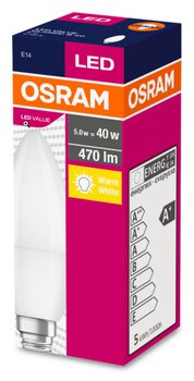 Żarówka LED OSRAM Świeczka E14 4.9W LED VALUE CLASSIC B 40 Biała Ciepła 2700k