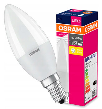 Żarówka LED OSRAM Świeczka E14 7W LED VALUE CLASSIC Biała Ciepła 2700k