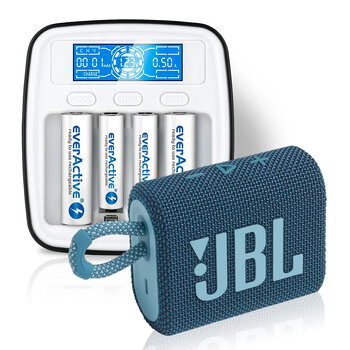 Set of 10 Battery Chargers NC-1000M + JBL GO 3 Bluetooth Speaker