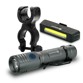 Zestaw rowerowy everActive FL-2000R Buddy + uchwyt + tylna lampka BL-150R DualBeam