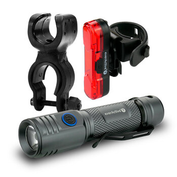Zestaw rowerowy everActive FL-2000R Buddy + uchwyt + tylna lampka TL-X5R