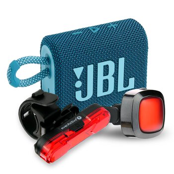 everActive TLX1R, TL-X5R Bike Light Set + JBL GO 3 Bluetooth Speaker