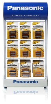 Panasonic Alkaline Power Kit - 60bl LR6/AA, 60bl LR03/AAA, 12bl LR14/C, 12bl LR20/D, 24bl 6LR61/9V + Stand 9 Hooks