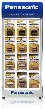 Panasonic Alkaline Power Kit - 96bl LR6/AA, 96bl LR03/AAA, 24bl LR14/C, 24bl LR20/D, 24bl 6LR61/9V + Stand 12 Hooks