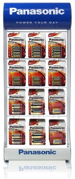 Panasonic PRO Power Kit - 60bl LR6/AA, 60bl LR03/AAA, 12 blLR14/C, 12bl LR20/D, 24bl 6LR61/9V + Stand 12 Hooks