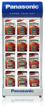 Panasonic PRO Power Kit - 60bl LR6/AA, 60bl LR03/AAA, 12 blLR14/C, 12bl LR20/D, 24bl 6LR61/9V + Stand 12 Hooks