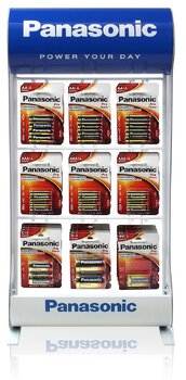 Panasonic PRO Power Kit - 36bl LR6/AA, 36bl LR03/AAA, 12 blLR14/C, 12bl LR20/D, 12bl 6LR61/9V + Stand 9 Hooks