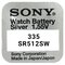 10 x Sony 335 Mini Silver battery/SR 512 SW