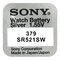 10 x Sony 379 Mini Silver Battery/SR 521 SW/G0