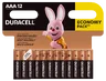 12 x Duracell Basic LR03 AAA alkaline battery (blister)