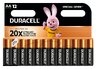 12 x алкалиновая батарея Duracell Basic LR6 AA (блистер)