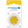 120 x everActive ULTRASONIC 10 hearing aid batteries