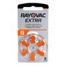 120 x Rayovac Extra 13 hearing aid batteries