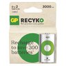 2 x D/R20 Ni-MH GP ReCyko 3000mAh rechargeable batteries