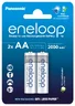 2 x Panasonic Eneloop R6 AA 2000mAh batteries BK-3MCDE/2BE (blister)