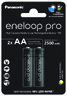 2 x Panasonic Eneloop PRO NEW Ni-MH 2500mAh batteries R6 / AA BK-3HCDE/2BE (blister)