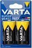 2 x Zinc Carbon battery Varta Superlife R20 D (Blister)