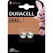 2 x Duracell mini Alkaline battery G12/LR43/186/V12GA/L1142