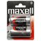 2 x Maxell-Carbon zinc battery R20/D (blister)