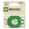 4 x rechargeable batteries AA / R6 Ni-MH GP ReCyko 2600mAh