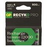 4 x rechargeable batteries AAA / R03 Ni-MH GP ReCyko Pro 800mAh