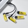 4 x Baseus PCWH000311 R6 / AA / 14500 1.5V Li-ion 1920mAh micro USB rechargeable batteries with protection