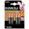 4 x Duracell Recharge R03 AAA 900 mAh rechargeable batteries (blister)