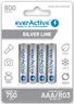 4x rechargeable everActive R03/AAA Ni-MH 800 mAh ready to use