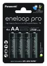 4 x Panasonic Eneloop PRO NEW R6 AA 2500mAh batteries BK-3HCDE/4BE (blister)