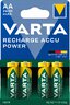 4 x Varta Pro R2U R6 AA 2600mAh Rechargeable Batteries