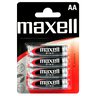 4 x Maxell R6 / AA Zinc Carbon Battery (Blister)