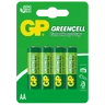 4 x R6 / AA GP GreenCell Zinc-Carbon Battery 