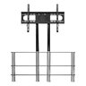 4W Stolik RTV 3 półki z uchwytem LCD / PLASMA 26"- 37" udźwig 56kg (06829)