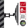 4W Uchwyt LCD alumin. 13"-37" VESA 50/100/200 udźwig 18kg dwuramien. uchylny 90st obrotowy 270st (06819)