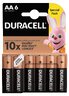 Baterie AA LR6 pakowane po 6 sztuk w blistrze. Duracell.