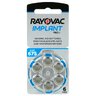 6 x Rayovac 675 IMPLANT PRO + MF Hearing aid batteries