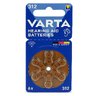 6 x Varta 312 hearing aid batteries