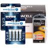 60 x baterie do aparatów słuchowych Duracell ActivAir 13 + 4szt LR6 / AA + 4szt LR03 / AAA everActive Pro Alkaline