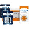 60 x baterie do aparatów słuchowych everActive ULTRASONIC 13 + 4szt LR6 / AA + 4szt LR03 / AAA everActive Pro Alkaline