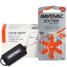 60 x baterie do aparatów słuchowych Rayovac Extra Advanced 13 + zasobnik na baterie Rayovac