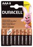 8 x Duracell Duralock C&B LR03 AAA alkaline battery (blister)