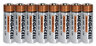 8 x Megacell LR6 AA alkaline battery