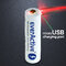 everActive 18650 3.7V Li-ion 3200mAh micro USB battery with BULK protection