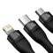 3in1 USB - USB-C, micro USB, Lightning 120cm Baseus CASS030001 cable