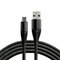 USB braided cable - USB-C / Type-C everActive CBB-1CHB 100cm with support for fast charging up to 5A black